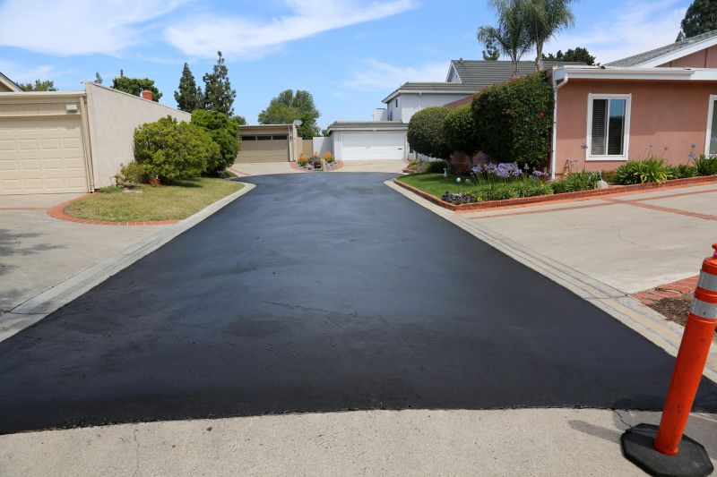 Blacktop Driveway with Fresh Sealcoat