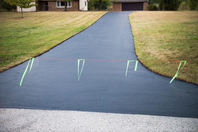 Residential Driveway with Clear Markings